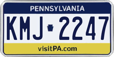 PA license plate KMJ2247