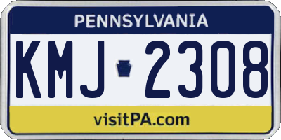 PA license plate KMJ2308