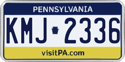 PA license plate KMJ2336