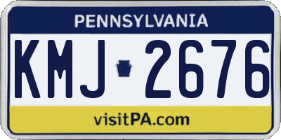 PA license plate KMJ2676