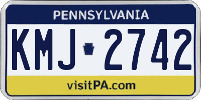PA license plate KMJ2742