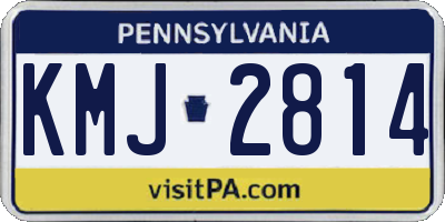 PA license plate KMJ2814