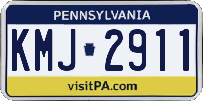 PA license plate KMJ2911