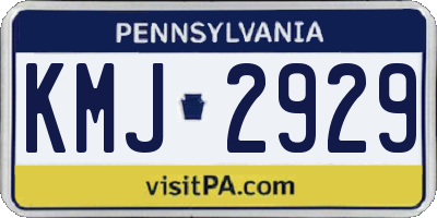PA license plate KMJ2929
