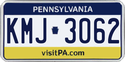 PA license plate KMJ3062