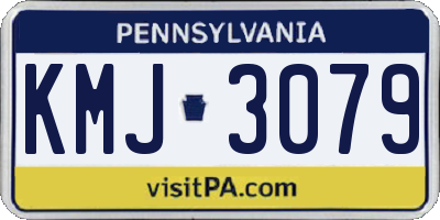 PA license plate KMJ3079