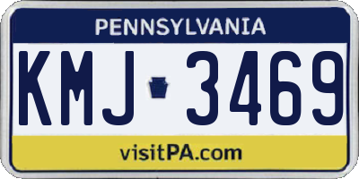 PA license plate KMJ3469