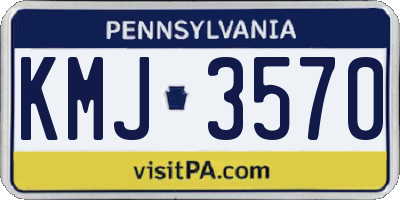 PA license plate KMJ3570