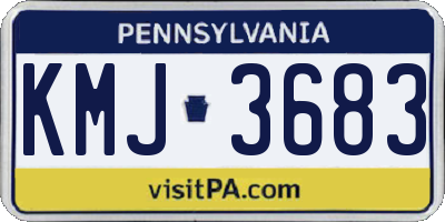 PA license plate KMJ3683