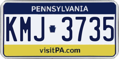PA license plate KMJ3735