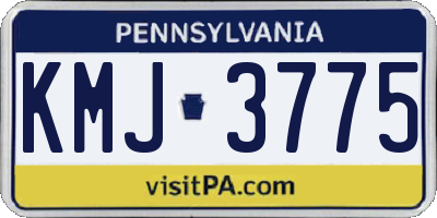 PA license plate KMJ3775