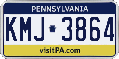 PA license plate KMJ3864