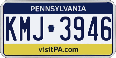 PA license plate KMJ3946