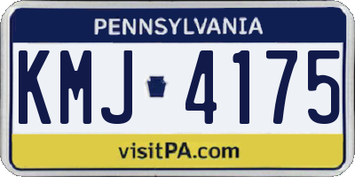 PA license plate KMJ4175
