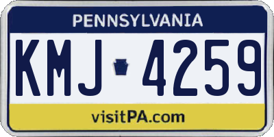 PA license plate KMJ4259