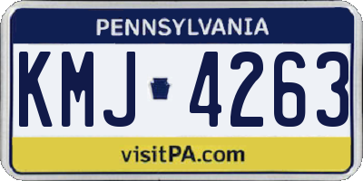 PA license plate KMJ4263