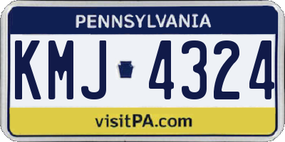 PA license plate KMJ4324