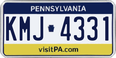 PA license plate KMJ4331