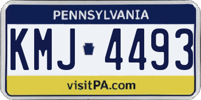 PA license plate KMJ4493