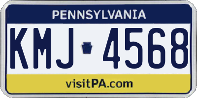 PA license plate KMJ4568