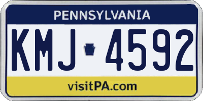 PA license plate KMJ4592