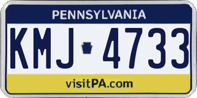 PA license plate KMJ4733