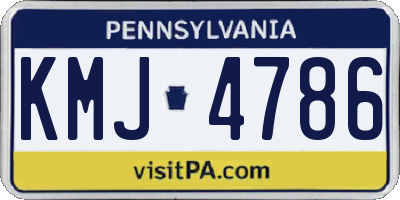 PA license plate KMJ4786