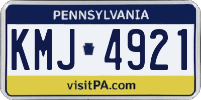 PA license plate KMJ4921