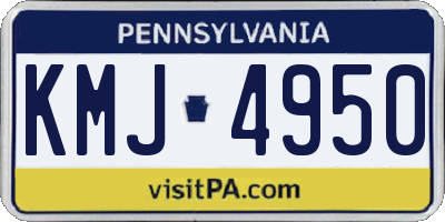 PA license plate KMJ4950