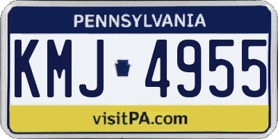 PA license plate KMJ4955