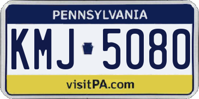 PA license plate KMJ5080