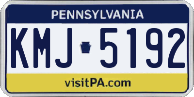 PA license plate KMJ5192