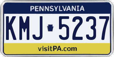PA license plate KMJ5237