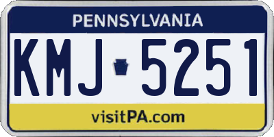 PA license plate KMJ5251