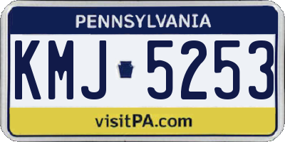 PA license plate KMJ5253