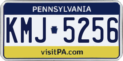 PA license plate KMJ5256
