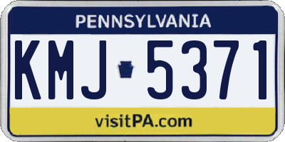 PA license plate KMJ5371