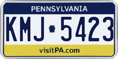PA license plate KMJ5423