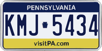 PA license plate KMJ5434