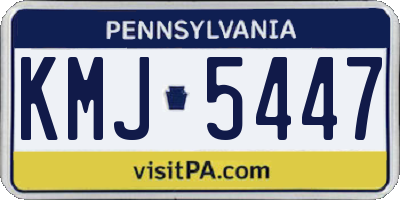 PA license plate KMJ5447
