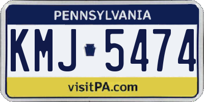 PA license plate KMJ5474