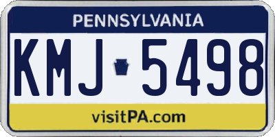 PA license plate KMJ5498