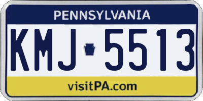 PA license plate KMJ5513