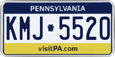 PA license plate KMJ5520