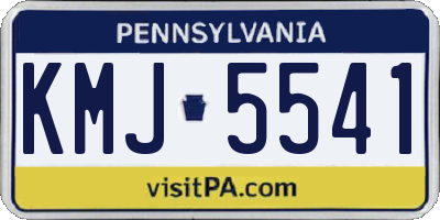 PA license plate KMJ5541