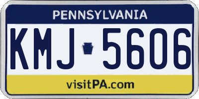 PA license plate KMJ5606