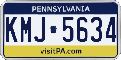 PA license plate KMJ5634