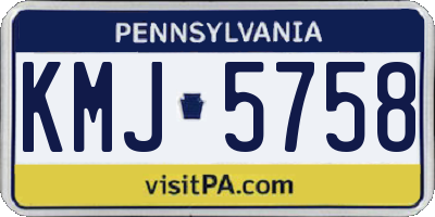 PA license plate KMJ5758