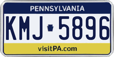 PA license plate KMJ5896