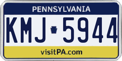 PA license plate KMJ5944